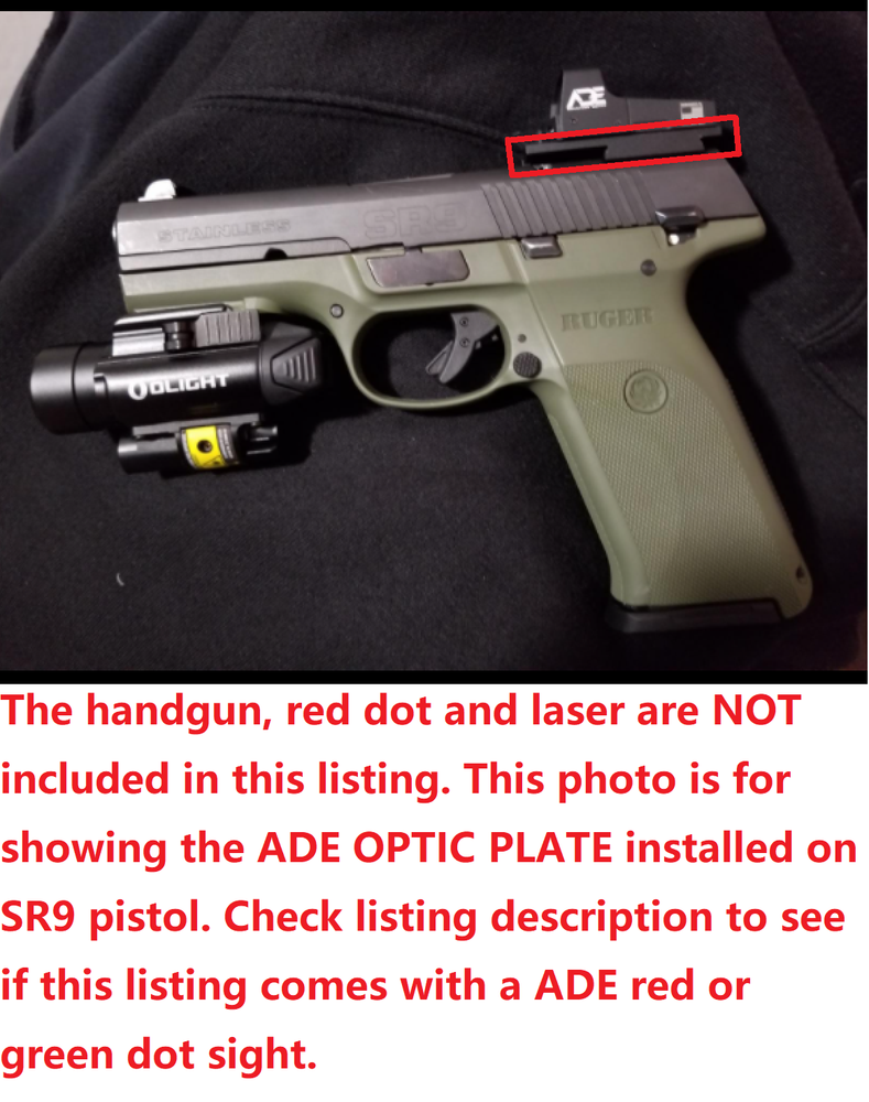 Ade Advanced Optics Red Dot Mount Plate for Ruger SR9,SR9c,SR40,