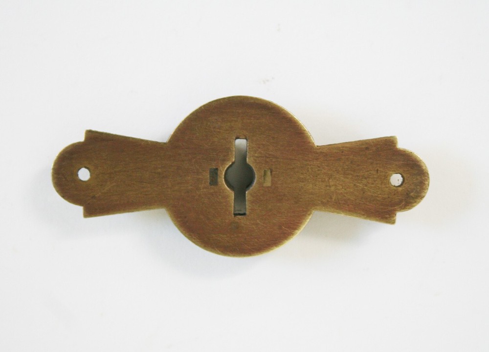 Antique SOLID BRASS Keyhole Escutcheon