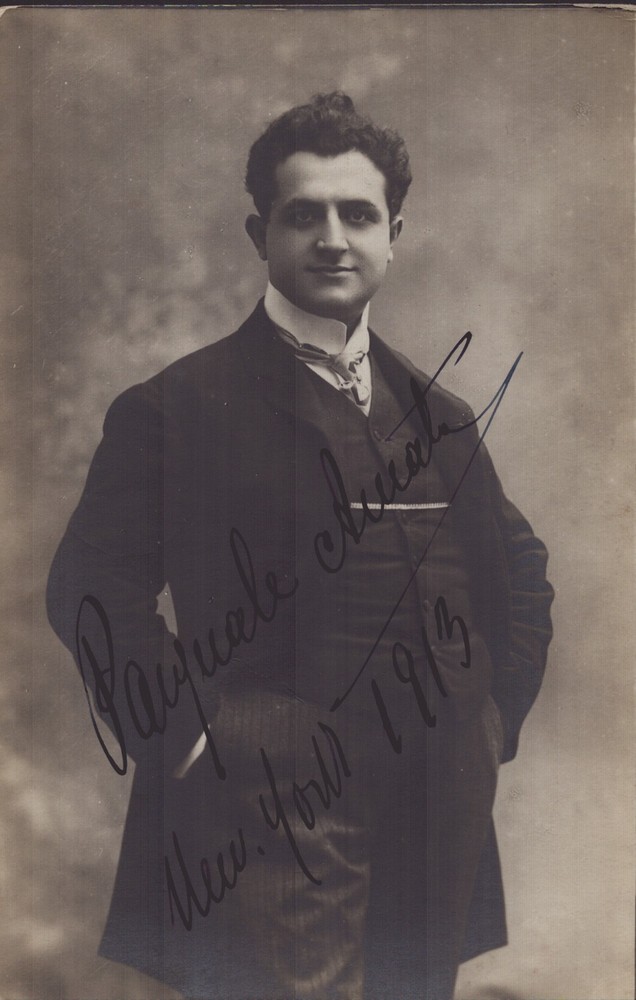 PASQUALE AMATO - PICTURE POST CARD SIGNED 1913