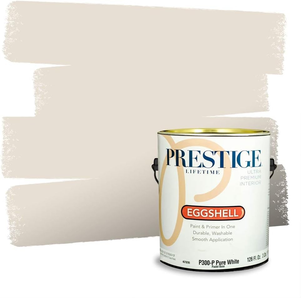 Interior Paint + Primer in One - Eggshell Finish, Low VOC, Washable, Drywall