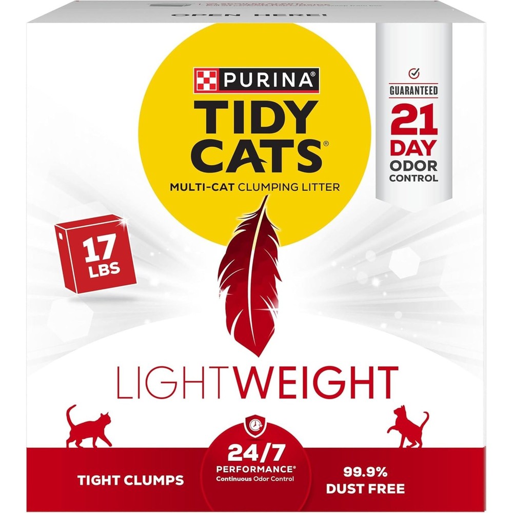 Purina LightWeight 24/7 Performance Odor control, Multi-Cat, Clumping, 99.9 P...