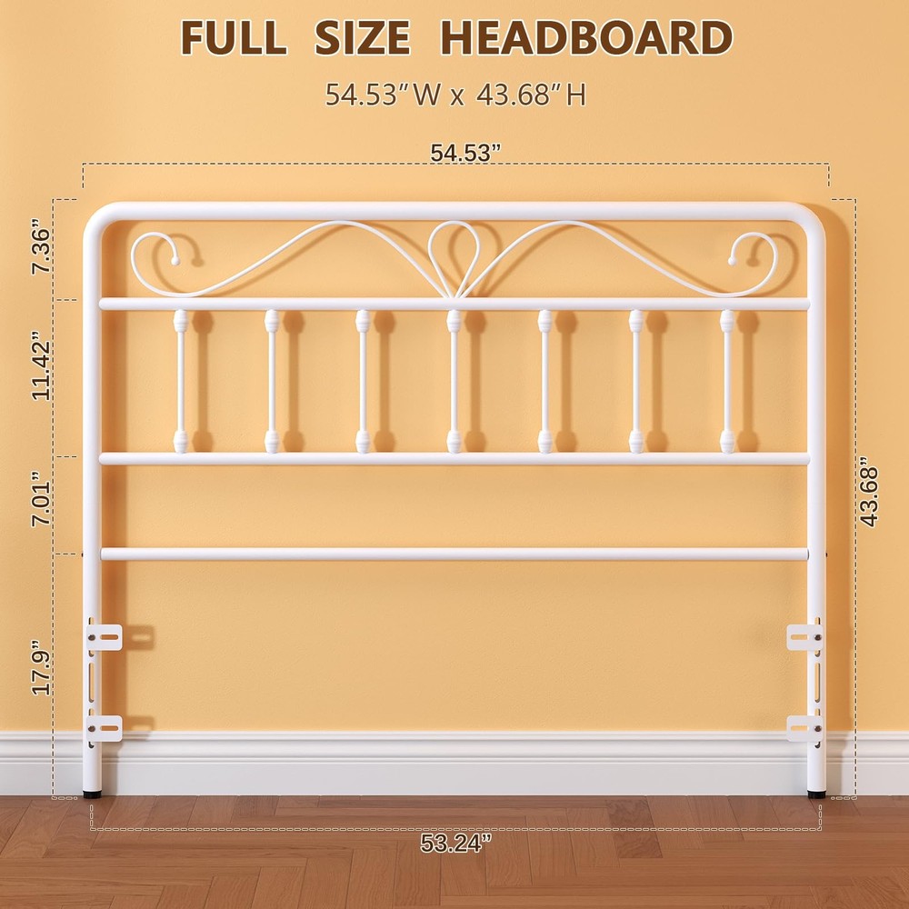 Elephance Full Size Headboard Only for Bed Frame,Victorian Style Platform Bed...