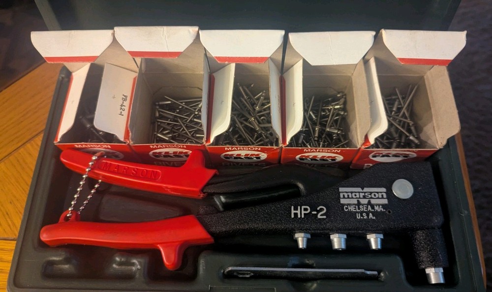 Marson HP-2 Riveter Kit Kill Fast Heavy Duty Hand Rivet Tool w/ Case