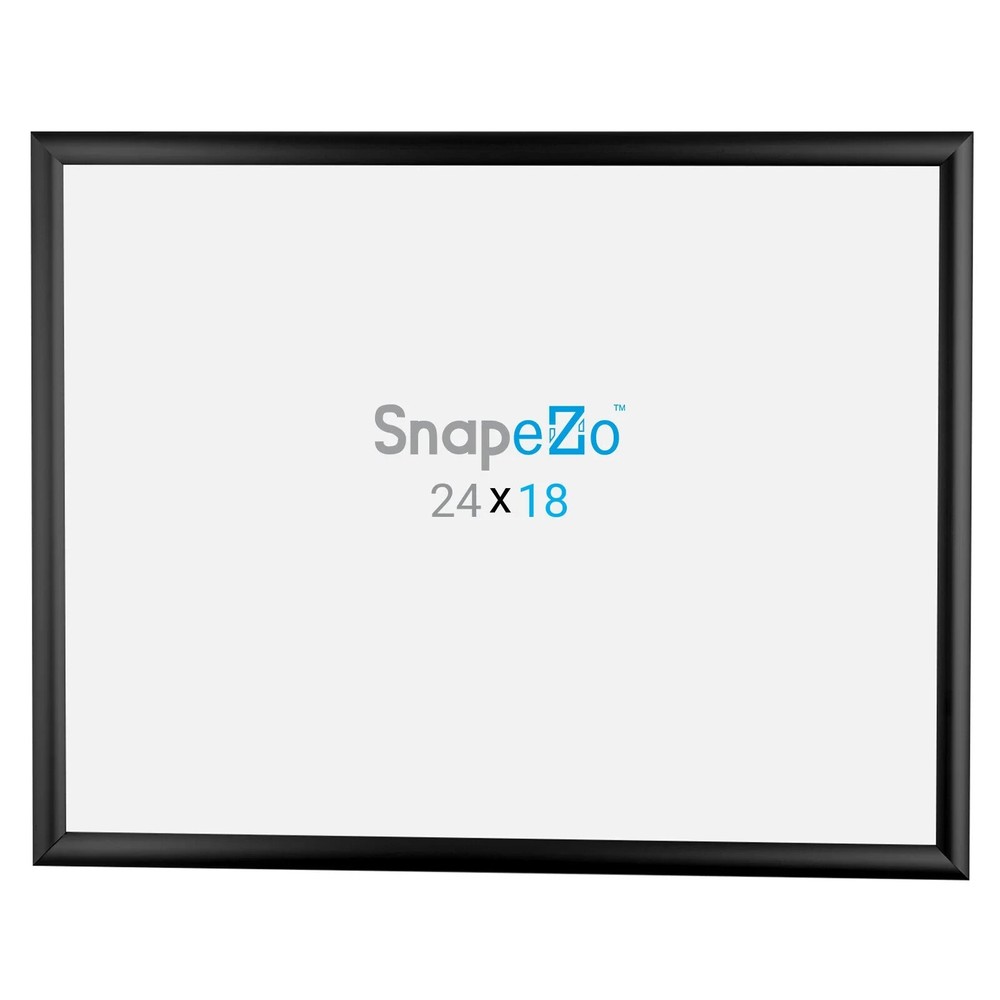 18x24 Black Snapezo® Snap Frame - 1" Profile, Front-Loading Snap Frame