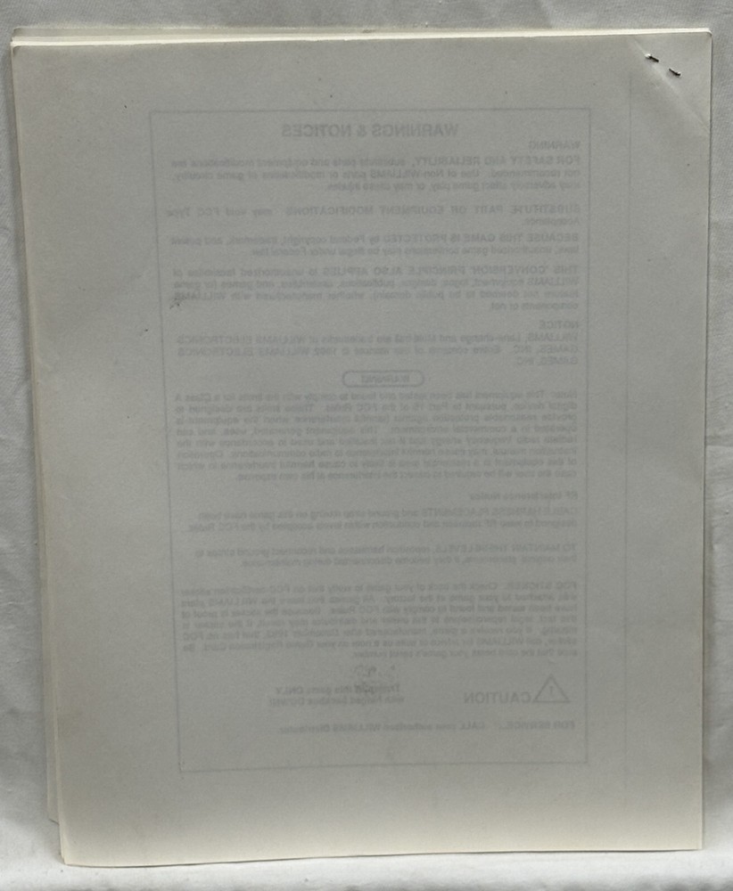ORIGINAL-WILLIAMS-WHITEWATER-OPERATIONS MANUAL-OPERATOR'S HANDBOOK