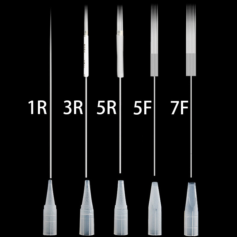 Needles And Tips Disposable Tattoo Needles Caps for Permanent Makeup Eyebrow Kit