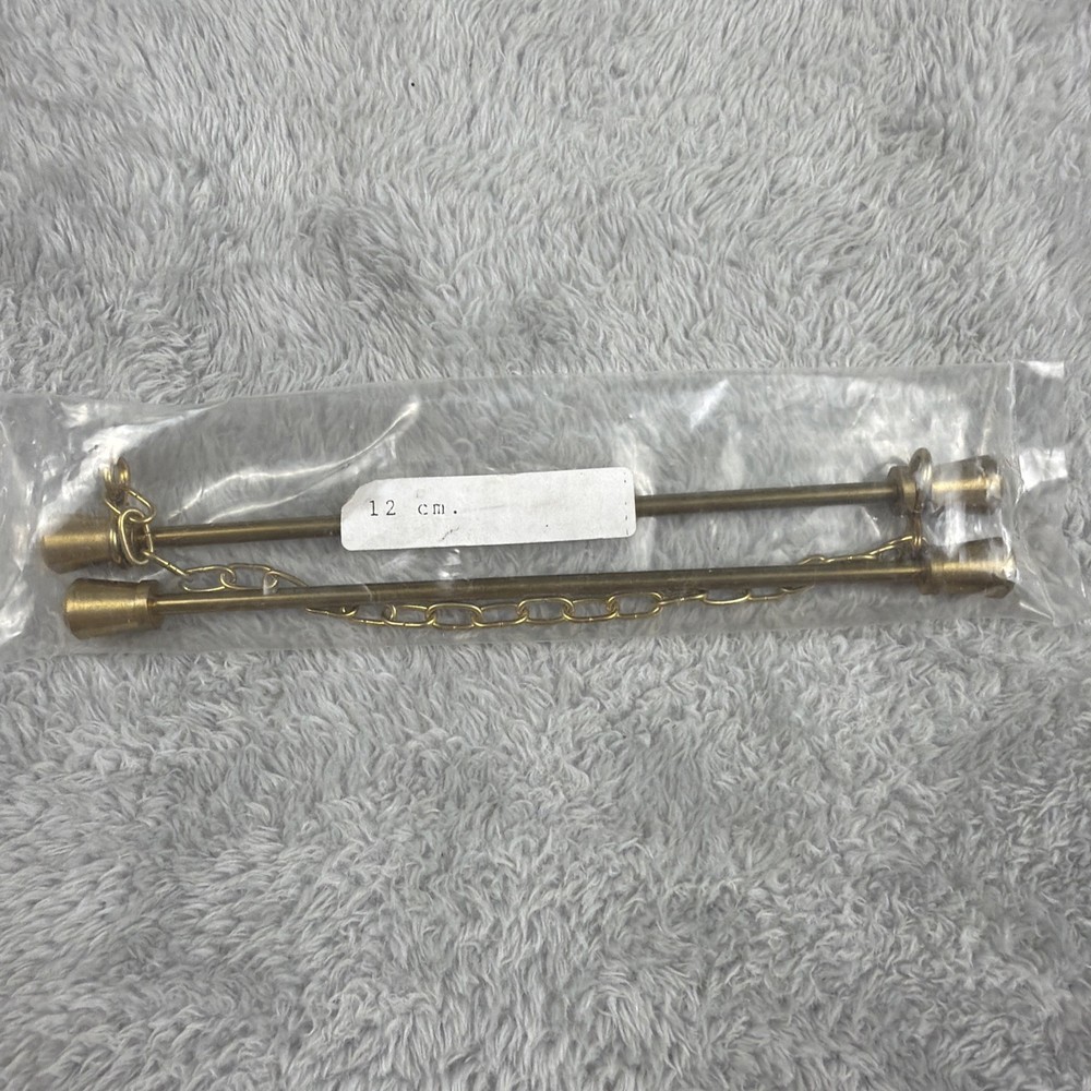 5.5” Brass Chain Style Bell Pull Hardware Hanger 2-Piece Set