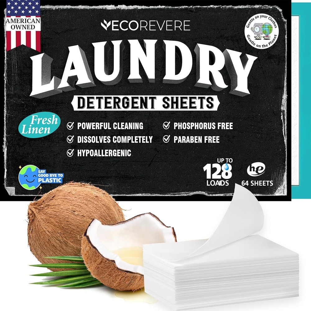 Laundry Deternt Sheets - Eco Friendly Hypoallernic for sensitive skin,