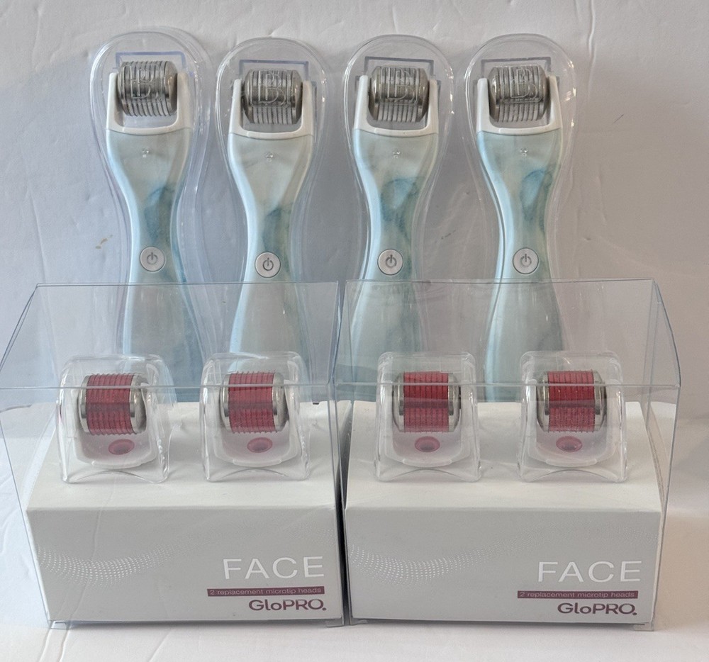 BeautyBio GloPro Microtip 4 Face Tool With Battery+4 Attachment Head As Shown