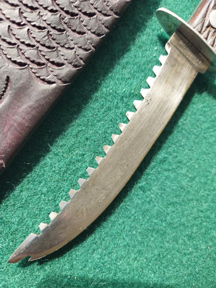 REMINGTON RH45 FILET KNIFE CUSTOM FISH SCALED SHEATH