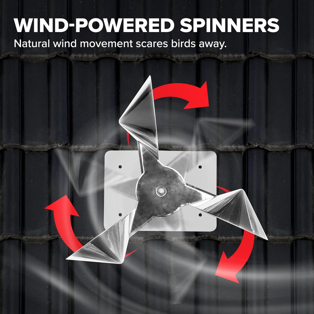 - Reflect-A-Bird - Reflective Spinning Deterrent - Repels Pigeons, Sparrows, ...