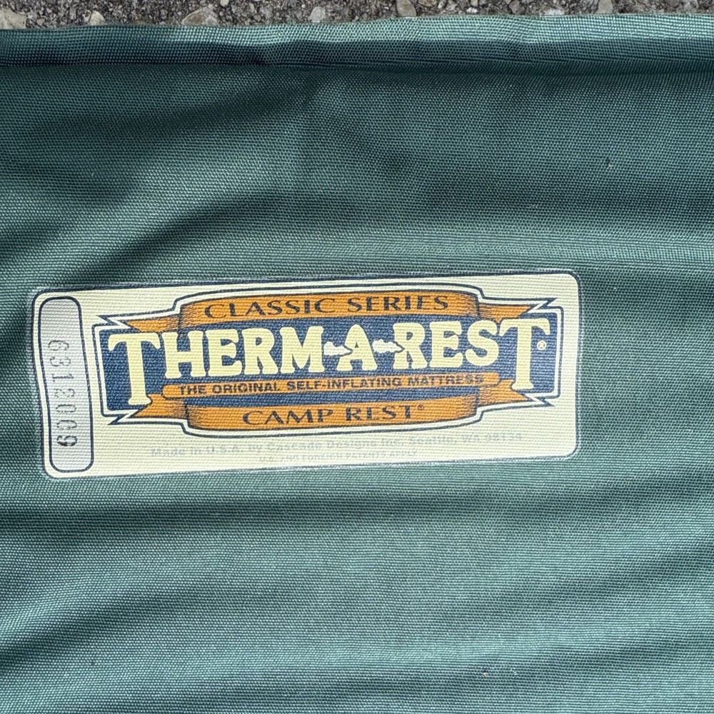 Large Therm-A-Rest Classic "Camp Rest" Model Self-Inflating Pad 75"x25"x2"
