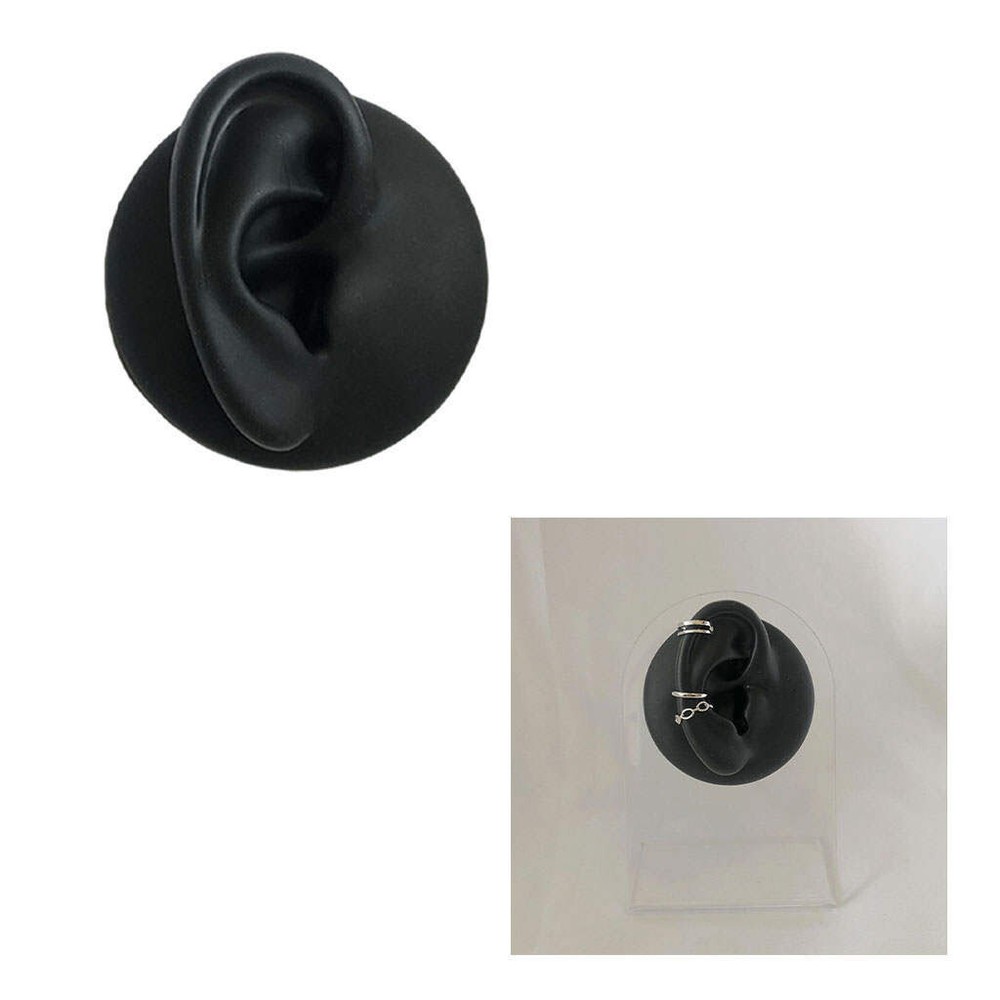 1x Right Simulation Ear Model Silicone Soft Display Decoration For Jewelry Studs