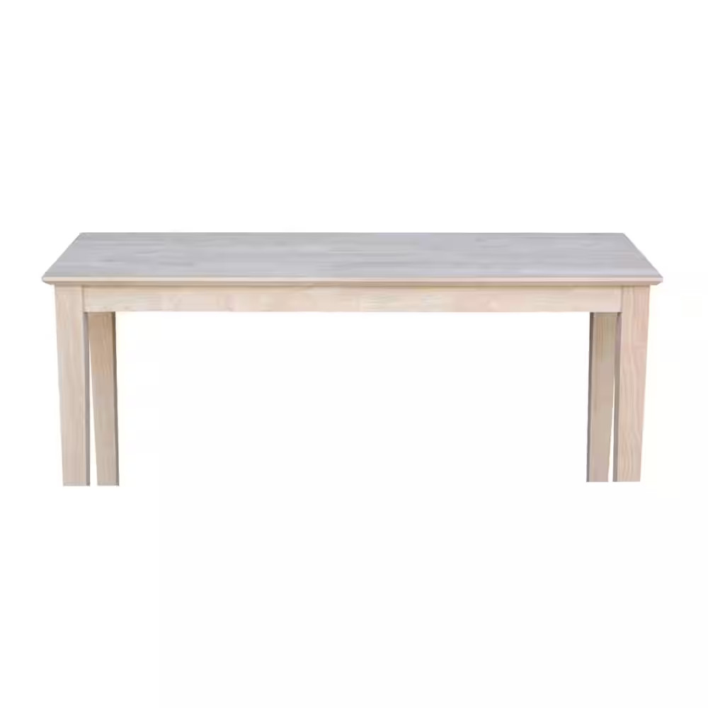 Shaker 48 In. Unfinished Standard Rectangle Wood Console Table