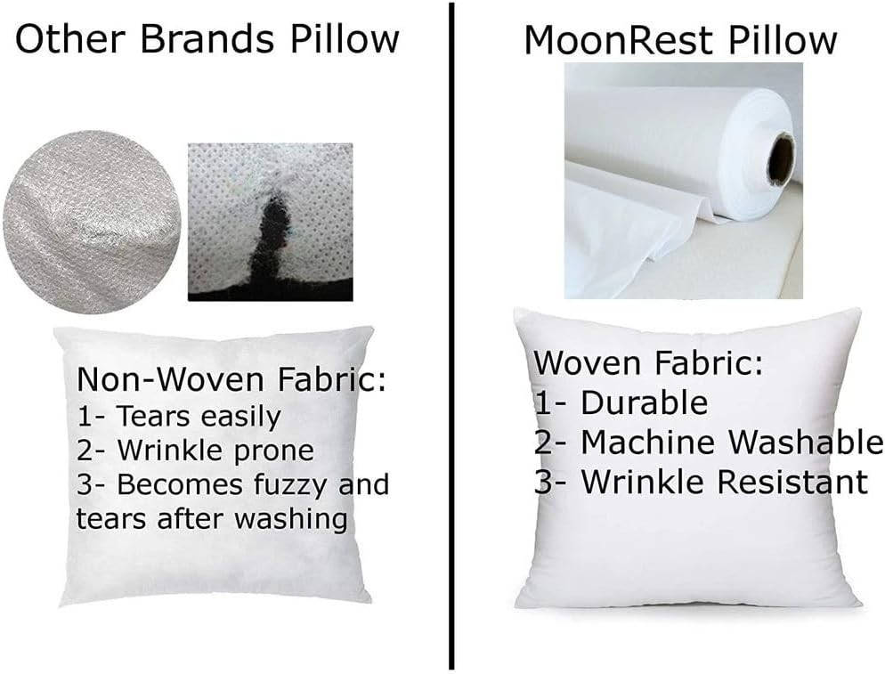 20x48 Inch Synthetic Down Alternative Rectangle Pillow Insert Form Stuffer fo...