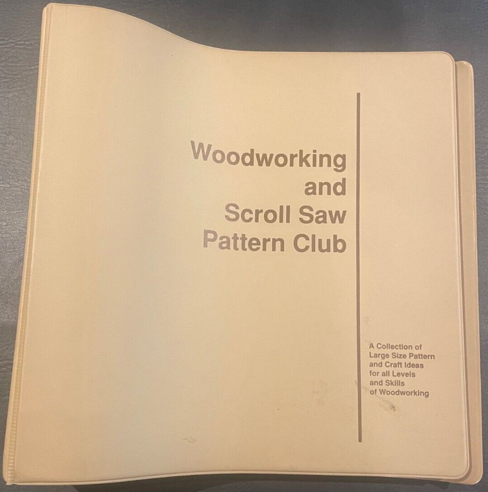 Woodworking & Scroll Saw Pattern Club Binder Large Size Patterns 1990