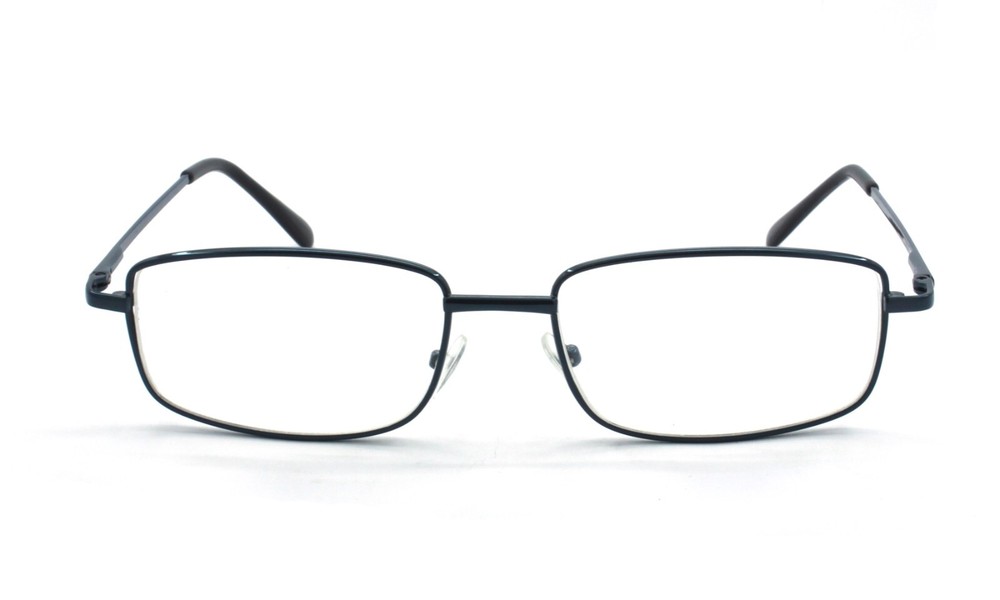 EYEZOOM 3 Pack Extra Wide Rectangular Metal Reading Glasses for Men and Women