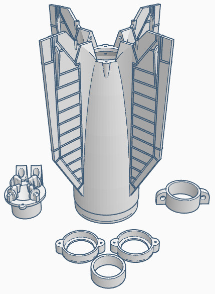 V-2 Boat Tail for BT-80 Model Rocket Tube