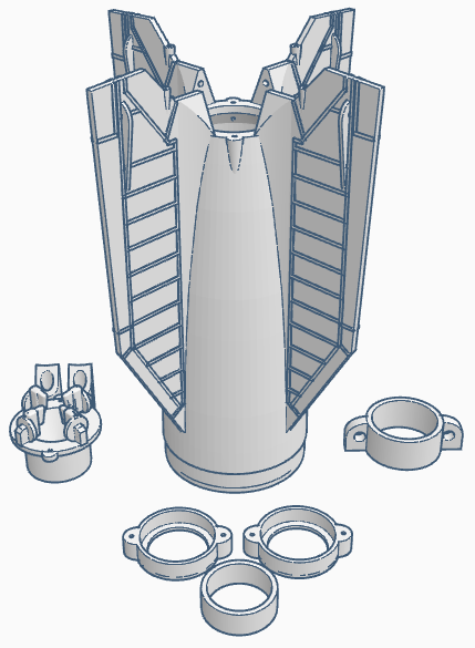 V-2 Boat Tail for BT-80 Model Rocket Tube