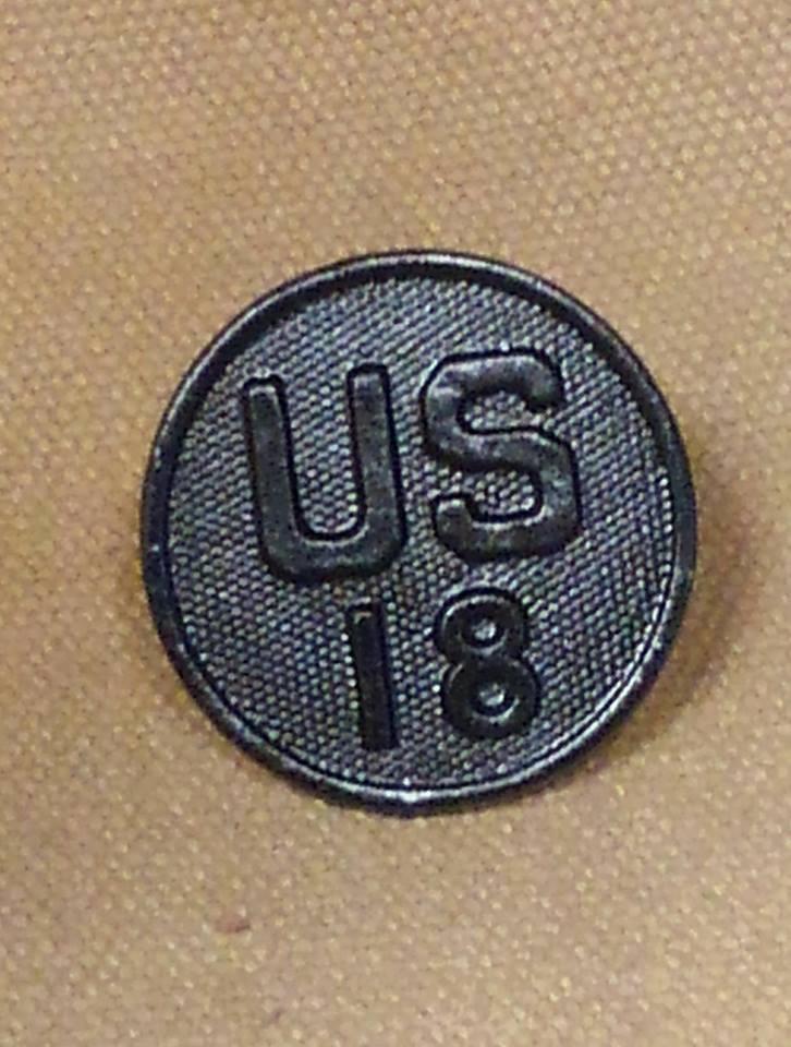 WWI US 18th Regiment Collar Disk 1st, 3rd and 6th Divisions