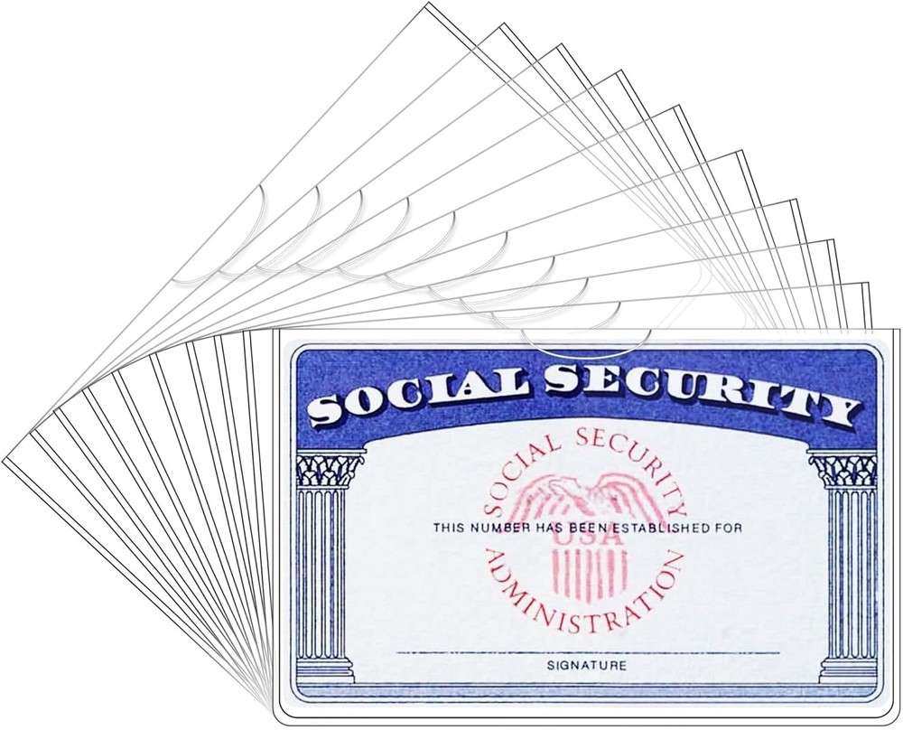 6 Pack Social Security Card Protector/Medicare Card Protector Sleeve