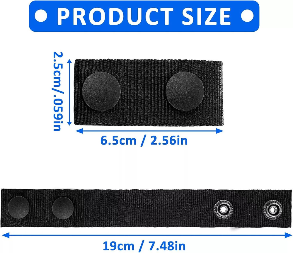 4× Tactical Duty Belt Keeper with Double Snaps Security Tactical Belt Keepers US
