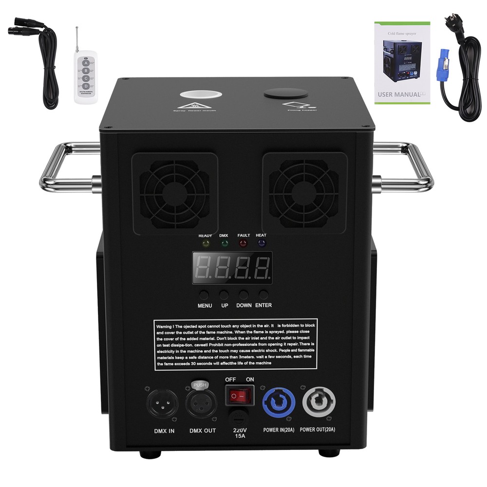 2Pcs Cold Spark Machine 700W DMX Stage Firework DJ Party Effect Machine w/ Case