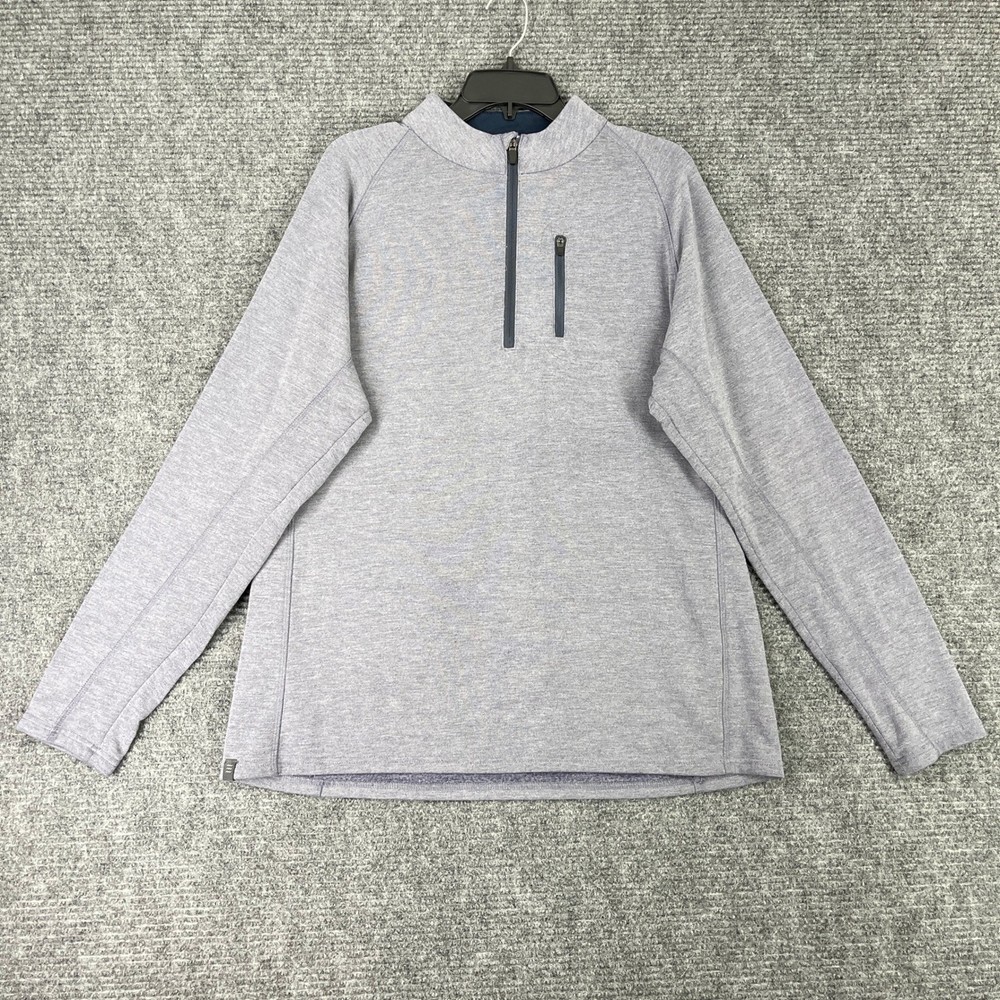 Free Fly Quarter Zip Pullover Mens L Bamboo Performance Gorpcore Coastal Utility