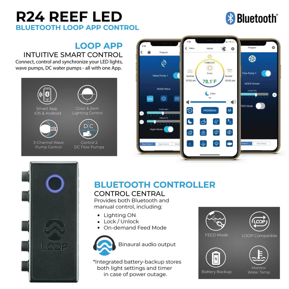 Current Orbit R24 Reef LED Dual Light System with Bluetooth Control and Flex Arm
