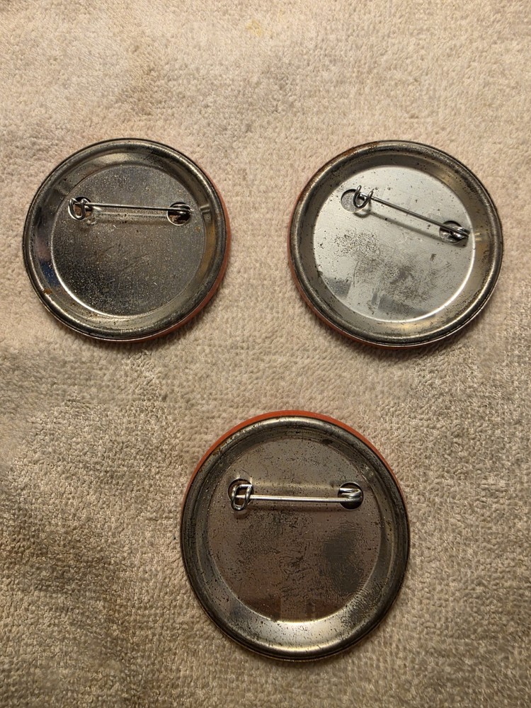 (3) Vintage Tecate Beer Advertising Pinback - "I Tecate My Body" Button