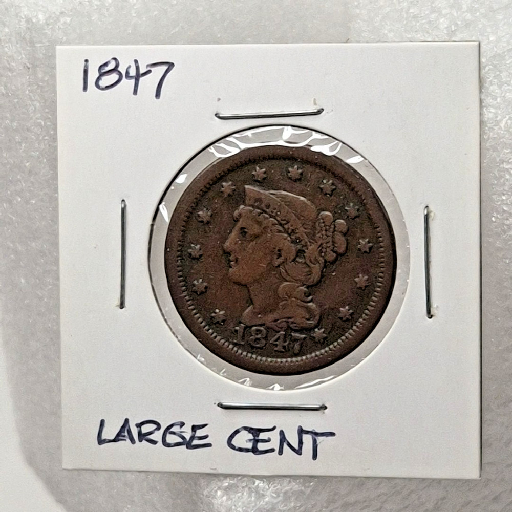 1847 Braided Hair Large Cent - #B153