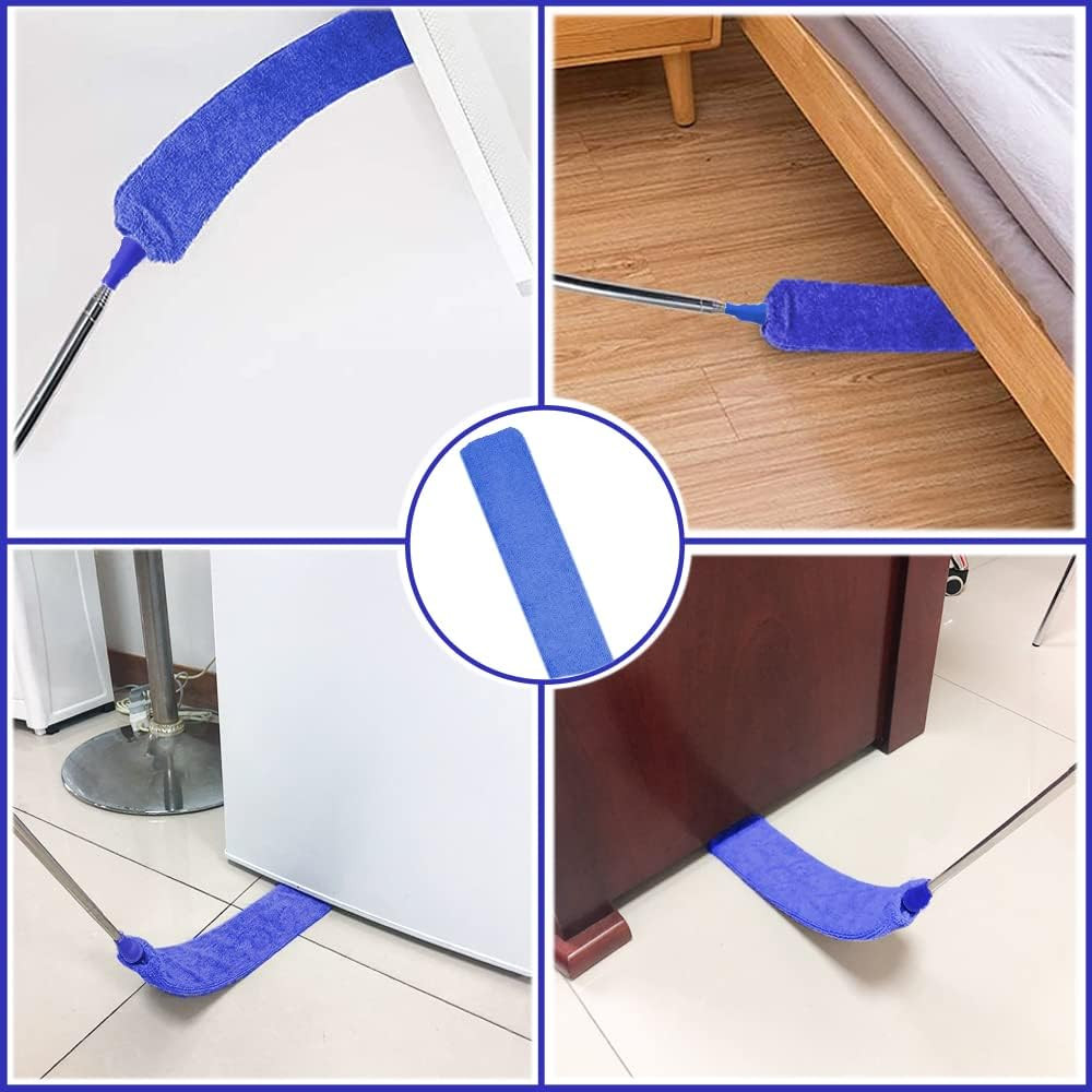 Microfiber Duster, 8PCS Feather Duster with 100 Inch Telescoping Extension Pole,