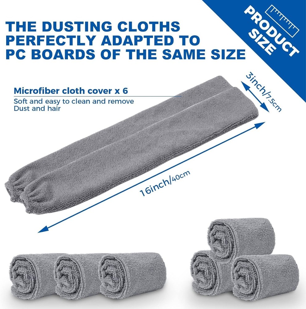 6pcs Dusters Replacement Cloth Retractable Gap Dust Cleaner Cloths, Reusable ...