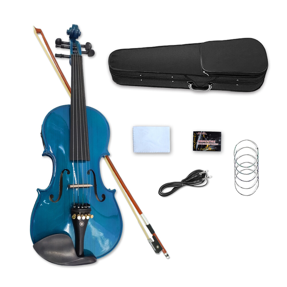 5 String Advanced Electric Acoustic Violin 4/4 Maple+Spruce Handmade Nice Tone