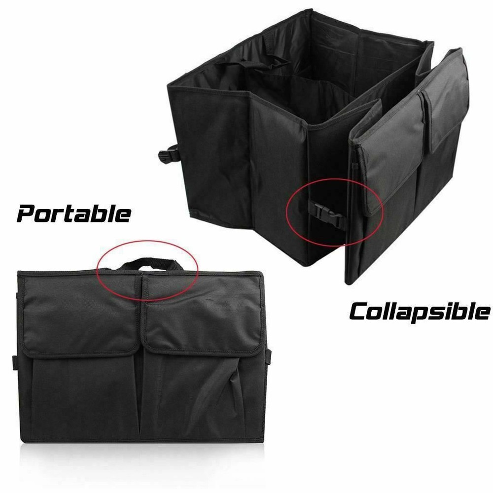 1x Black Trunk Cargo Foldable Organizer High Capacity Storage Bag Case For Honda