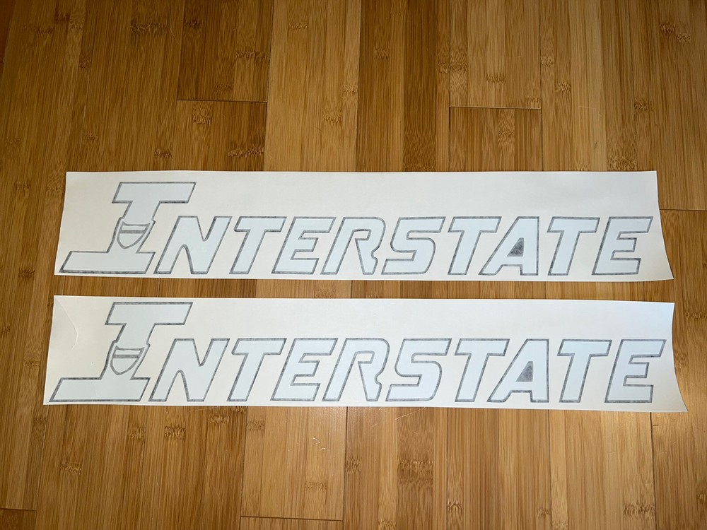 Interstate Trailer Decal Sticker Kit 24” (Set of 2) Flatbed Replacement Decals