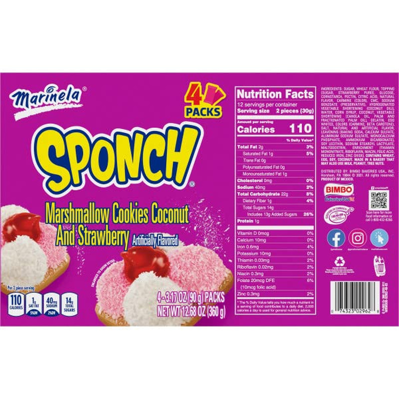 Sponch Marshmallow Cookies 2 Pack (8 Count)