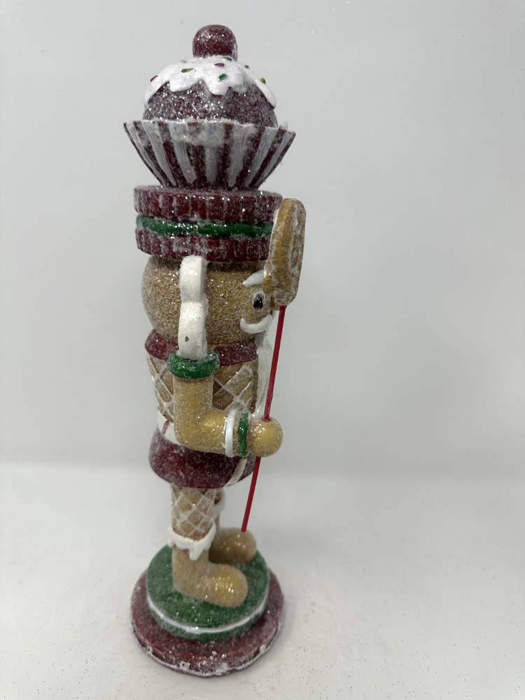 Glittered Gingerbread Nutcrackers, Candyland Nutcracker, Christmas, NEW 12.5"