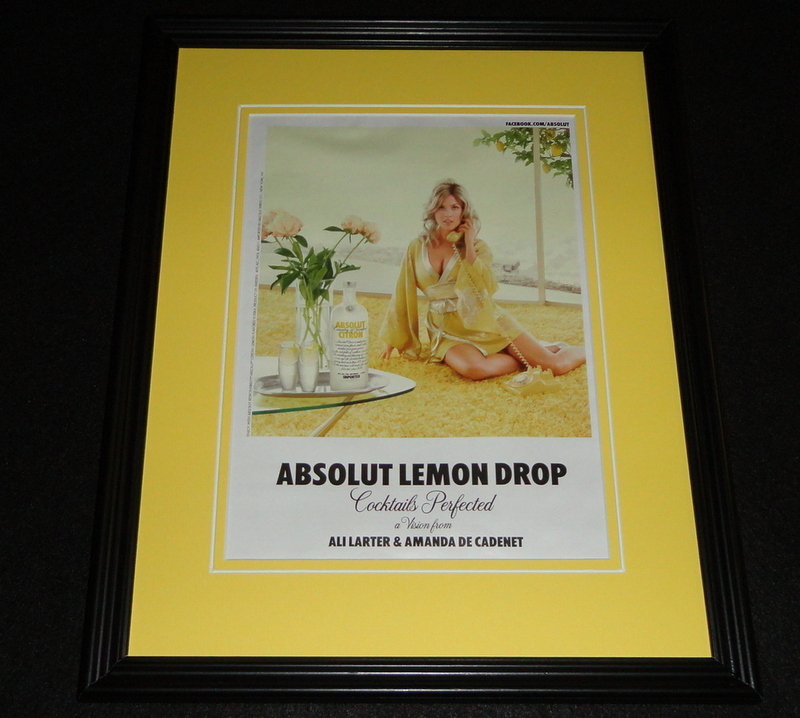 2011 Absolut Lemon Drop Ali Larter Framed 11x14 ORIGINAL Advertisement