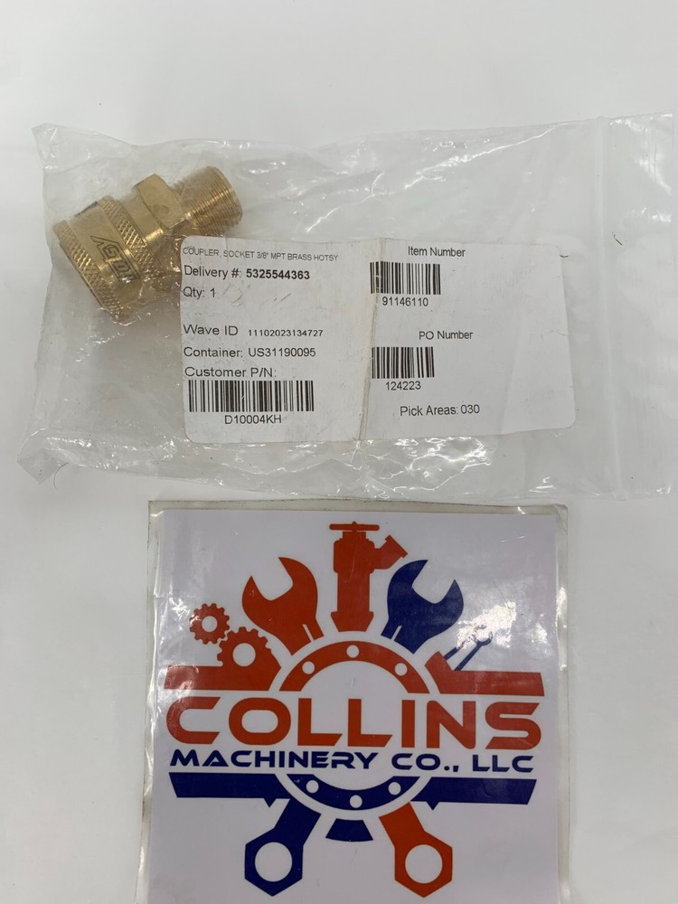 General Pump D10004KH Hotsy Brass Coupler Socket 3/8" MPT