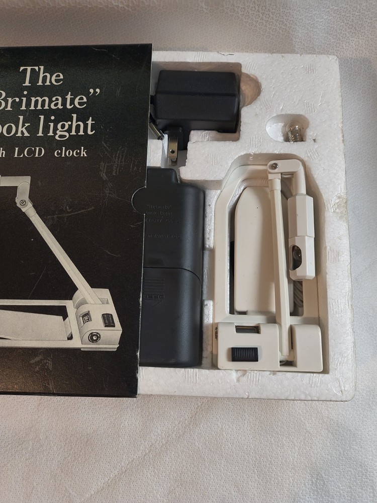 The “brimate” Book Light With LCD Clock New Open Box