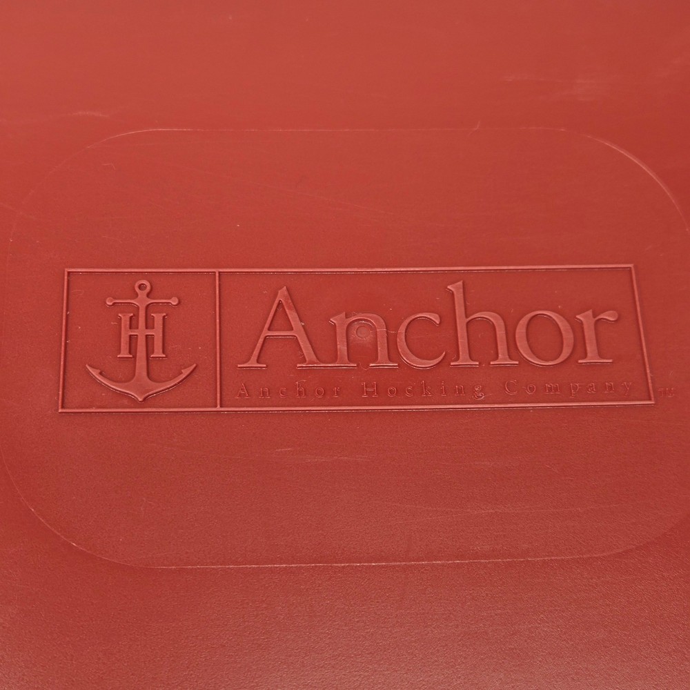 Anchor Hocking Glass Bakeware Set 2 Piece Rectangular Baking Dishes w/ Red Lids