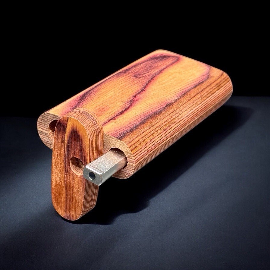 4” Full Brown Wood Dugout w/ Sharp Silver One Hitter – Spring Bat Box