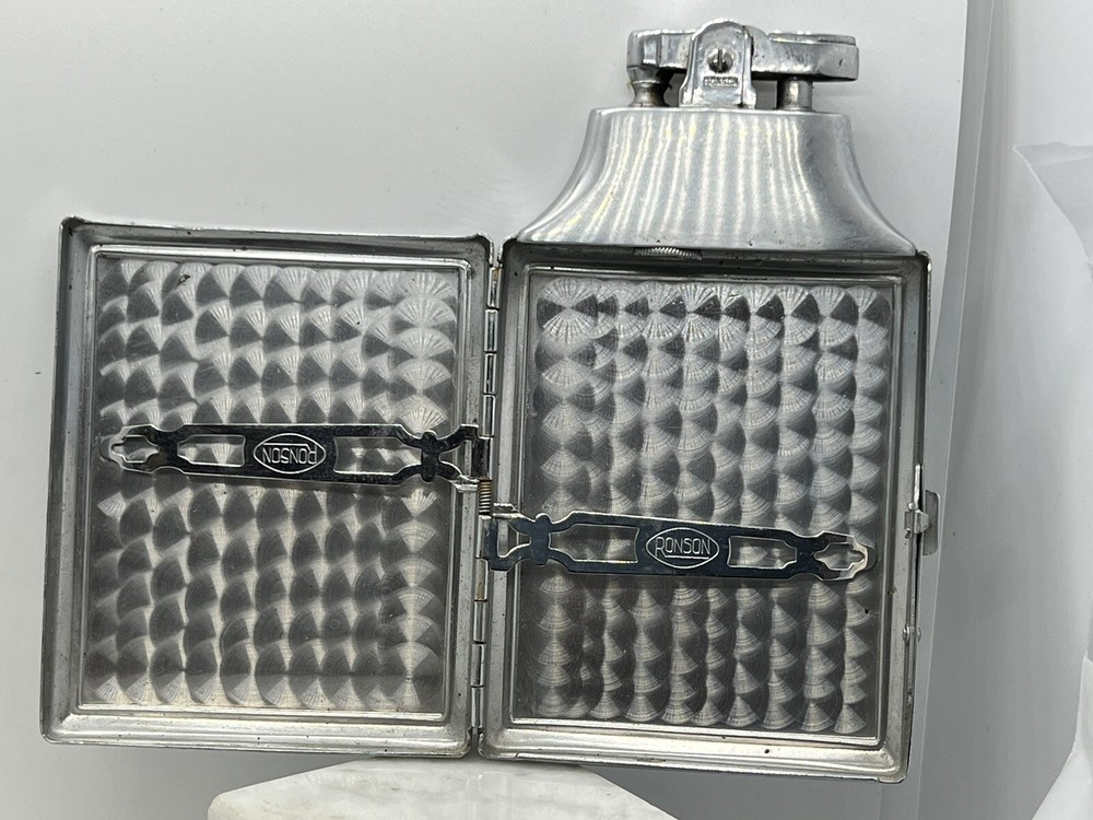 Vintage Ronson Master Case Cigarette Case And Lighter