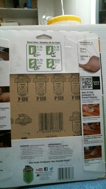 Gator 120 Grit Sand Paper 3 Sheets (7263) FS