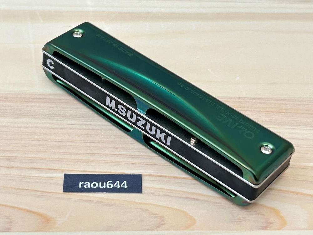 SUZUKI C-20 OLIVE 10 hole Diatonic Harmonica 14 Keys