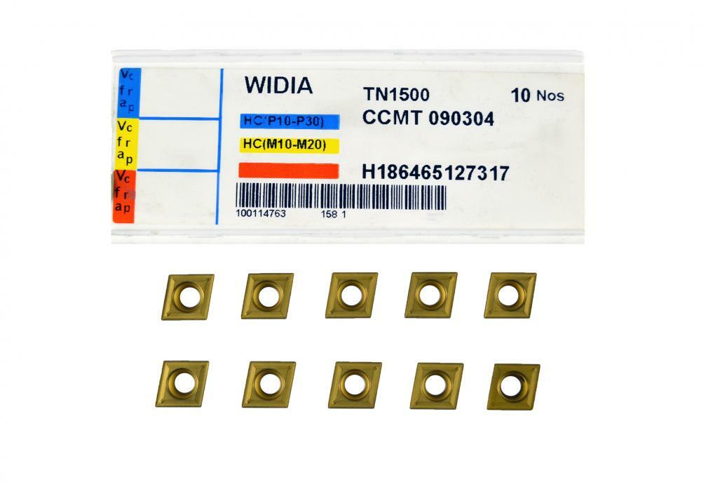 Widia General Purpose Inserts CCMT 321 Grade TN1500, Package of 10