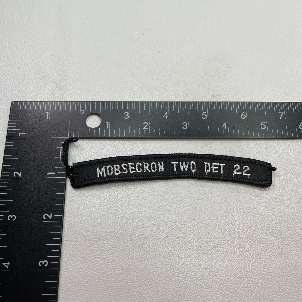 MOBSECRON TWO DET 22 MOBILE SECURITY SQUADRON US Navy Tab Patch (Rocker) 21MQ