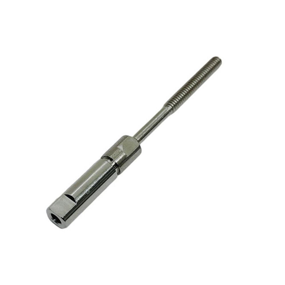 1/8" Wire Cable Deck Railing Swageless Threaded Short Stud Stainless Steel 4 Pcs