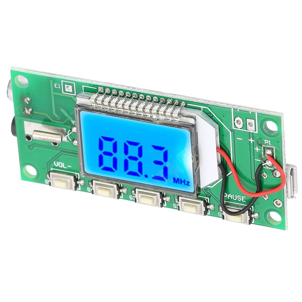 1PC FM Radio Transmitter Module W/LCD Display 3-5V Serial AT Command Support